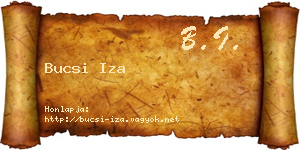 Bucsi Iza névjegykártya